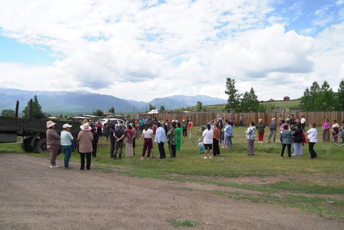 Жители Чеди-Хольского района, июль 2024 года. Фото: пресс-служба главы Республики Тыва