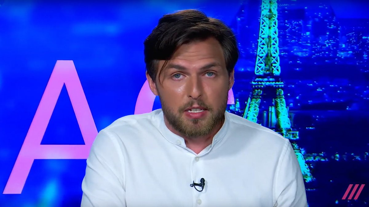 Алексей Коростелев в эфире телеканала «Дождь». Фото: YouTube / Телеканал Дождь