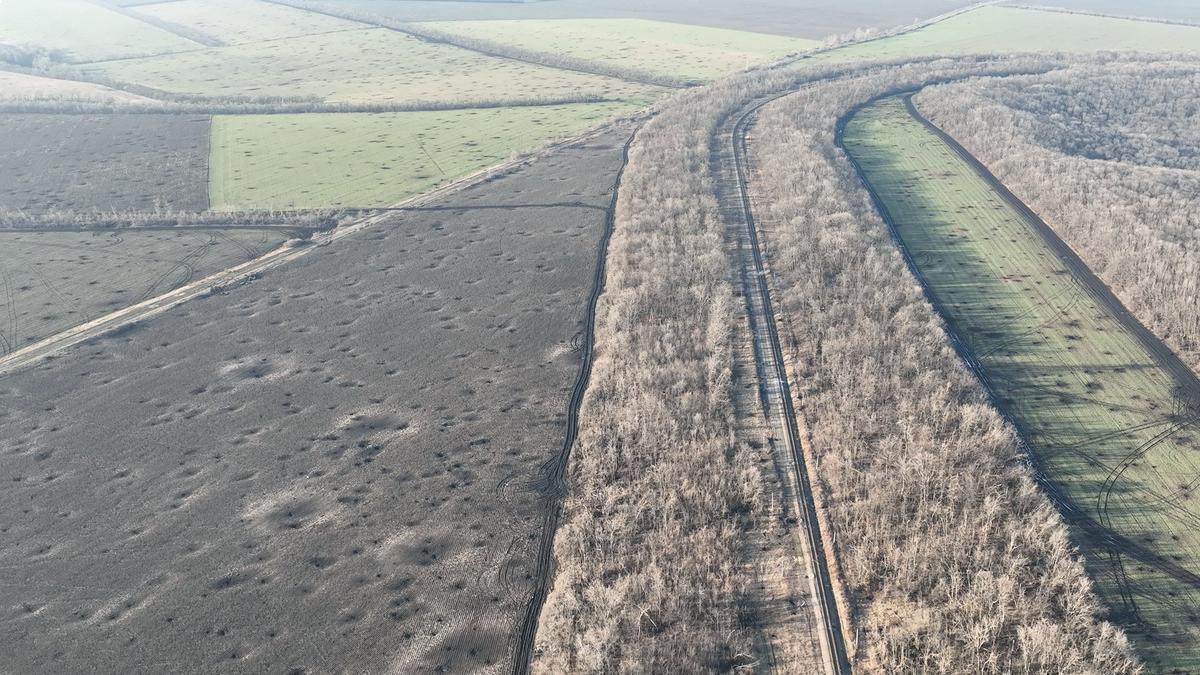 Позиция под Новоселовской. Вид с дрона. Фото: Александр Фёдоров