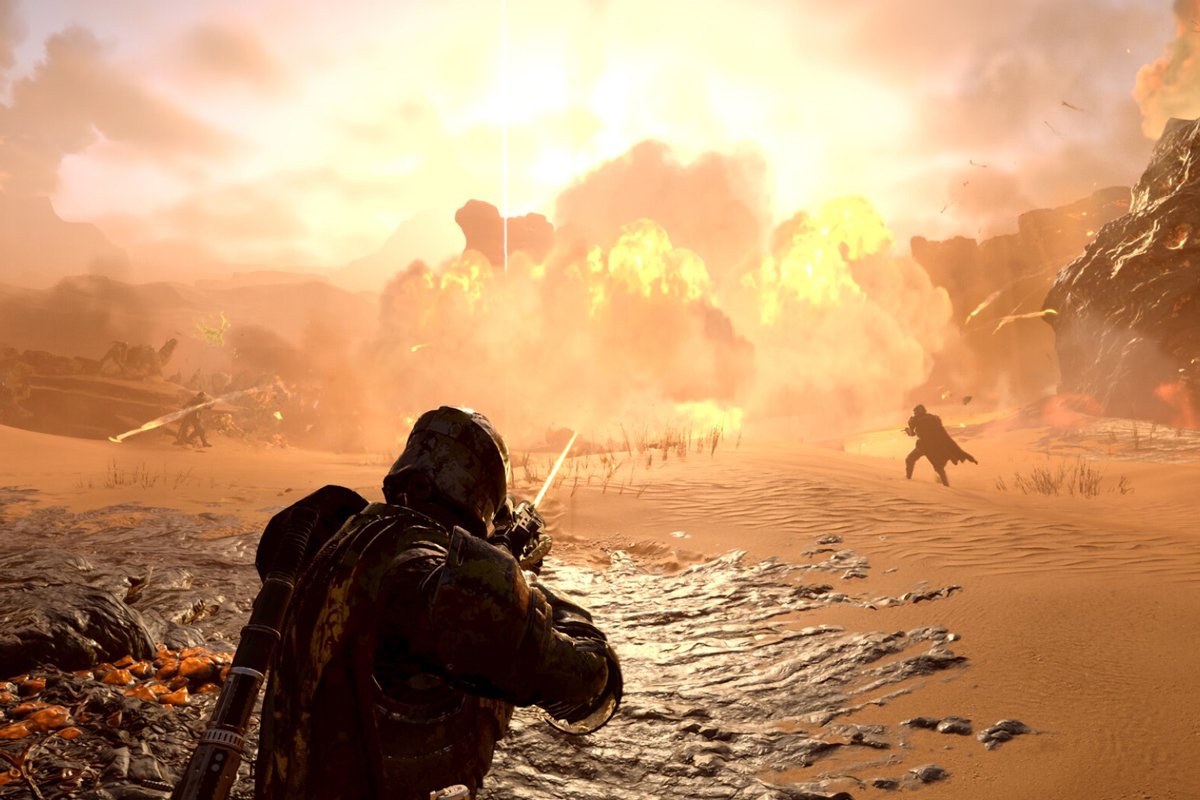 Helldivers 2 — официально самая успешная игра Sony за последние годы: она продалась тиражом в 12 миллионов копий всего за три месяца. Кадр: Sony Interactive Entertainment