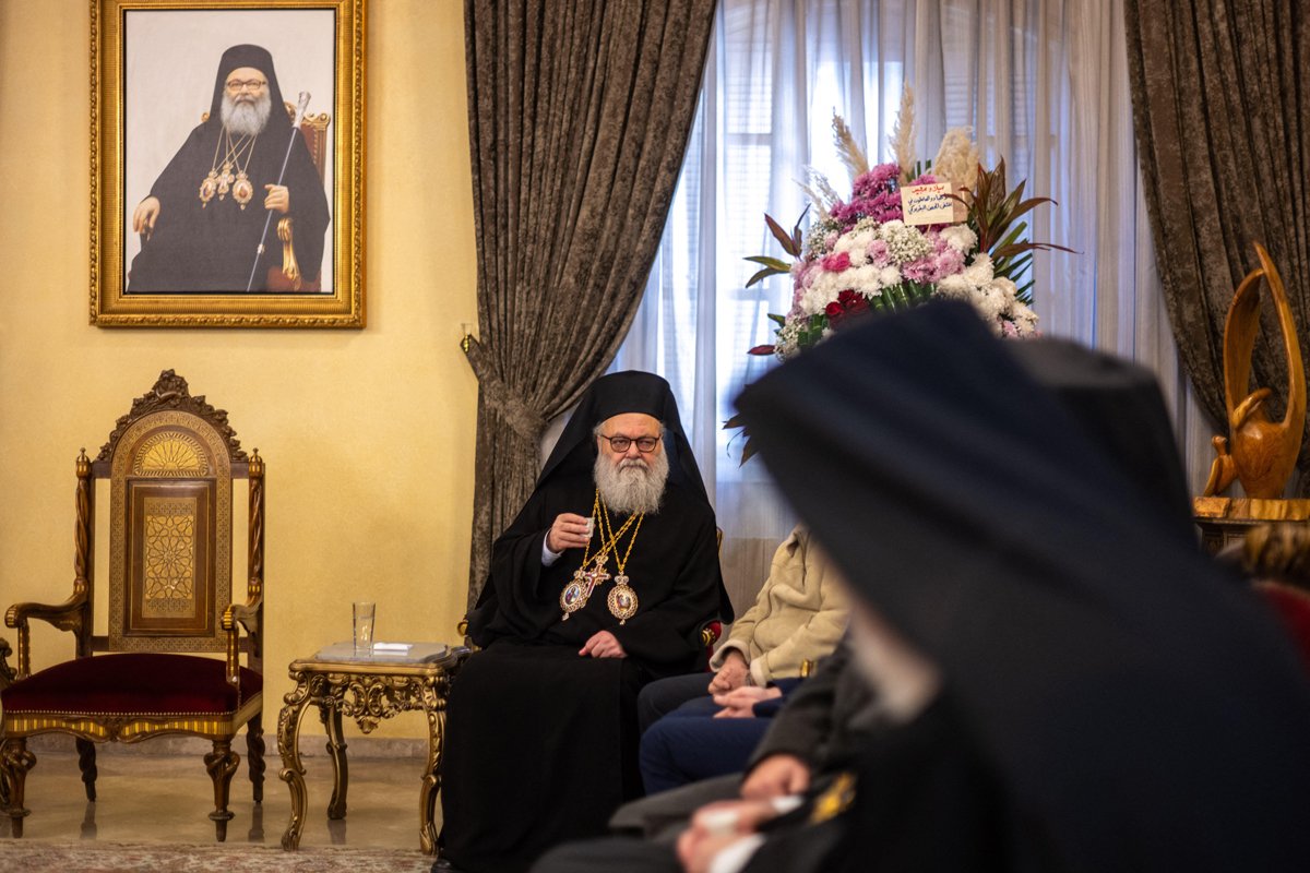 Патриарх Иоанна Х в Мариамитском соборе, Дамаск, 25 декабря 2024 года. Фото: Ammar Abd Rabbo / Abaca / Sipa USA / Vida Press