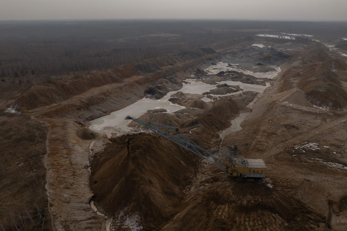 Карьер по добыче титана в Житомирской области, Украина, 28 февраля 2025 года. Фото: Roman Pilipey / AFP / Scanpix / LETA