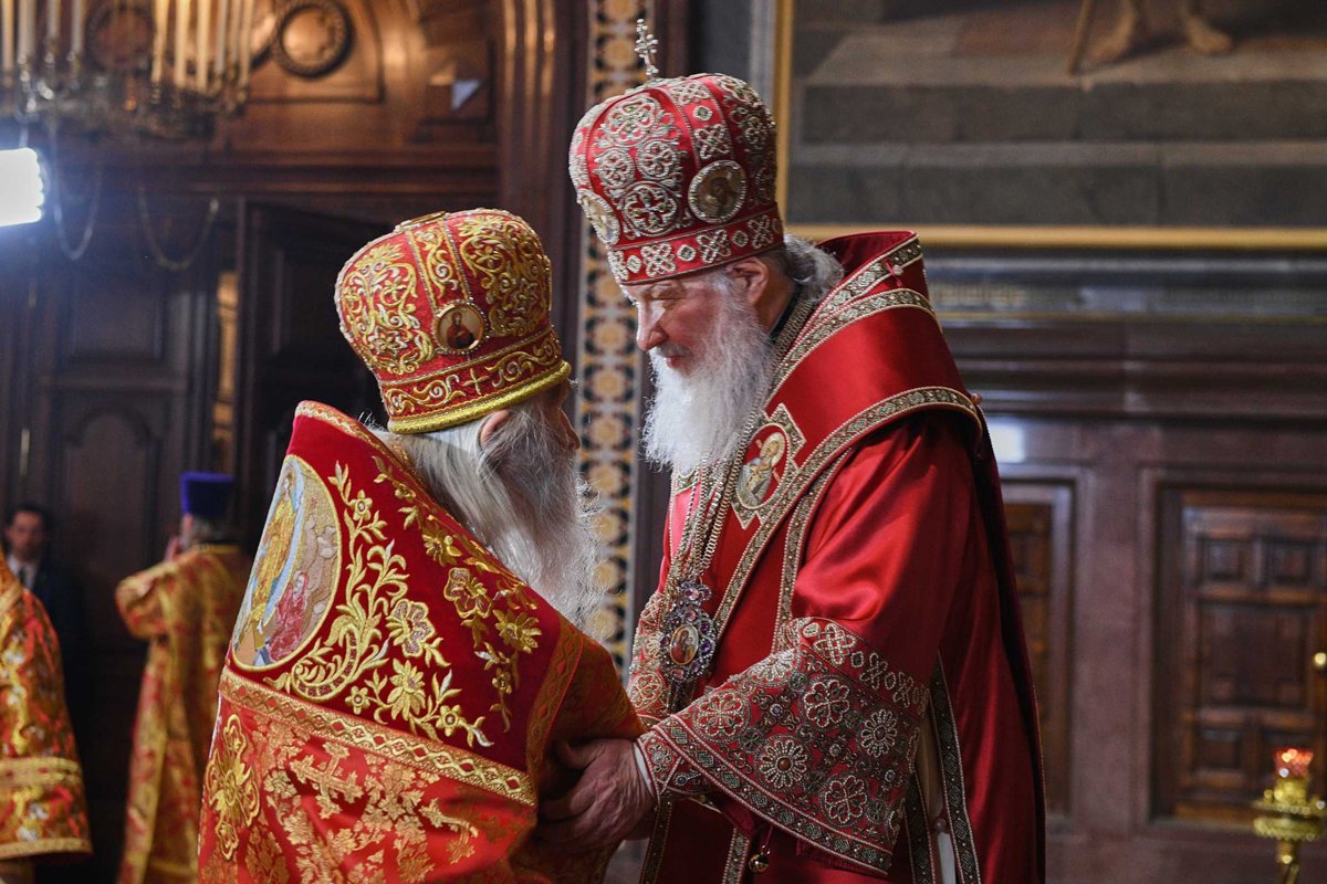 Схиархимандрит Илий Ноздрин и Патриарх Кирилл. Фото: страница Схиархимандрита в VK