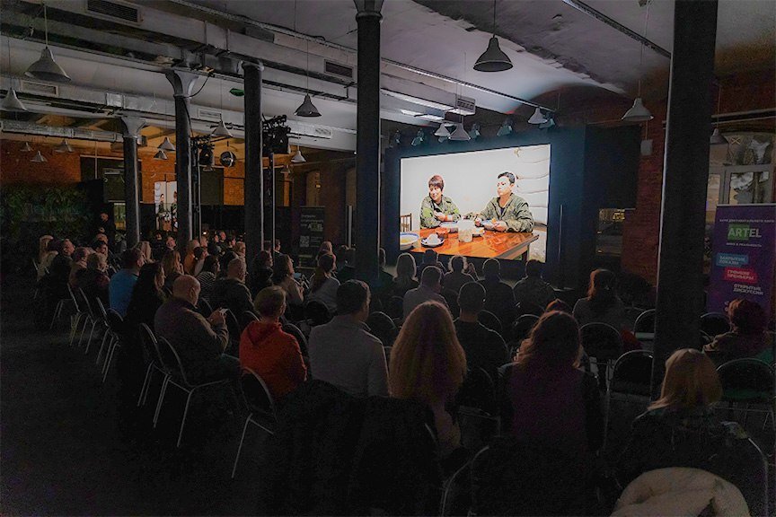 Закрытый показ фильма «Я ушла на войну». Фото: RT:Doc / Telegram