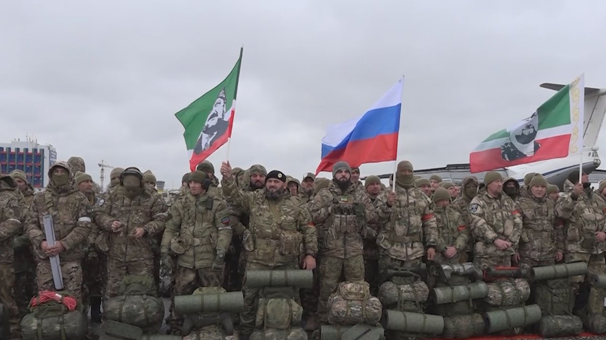 Отправка добровольцев из Грозного на войну в Украину, 20 марта 2024 года. Фото: Рамзан Кадыров / Telegram