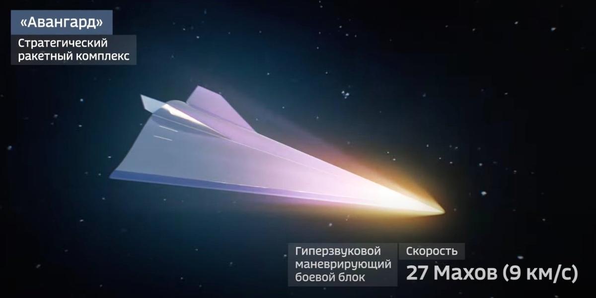 Гиперзвуковой ракетный комплекс «Авангард». Фото: скрин видео