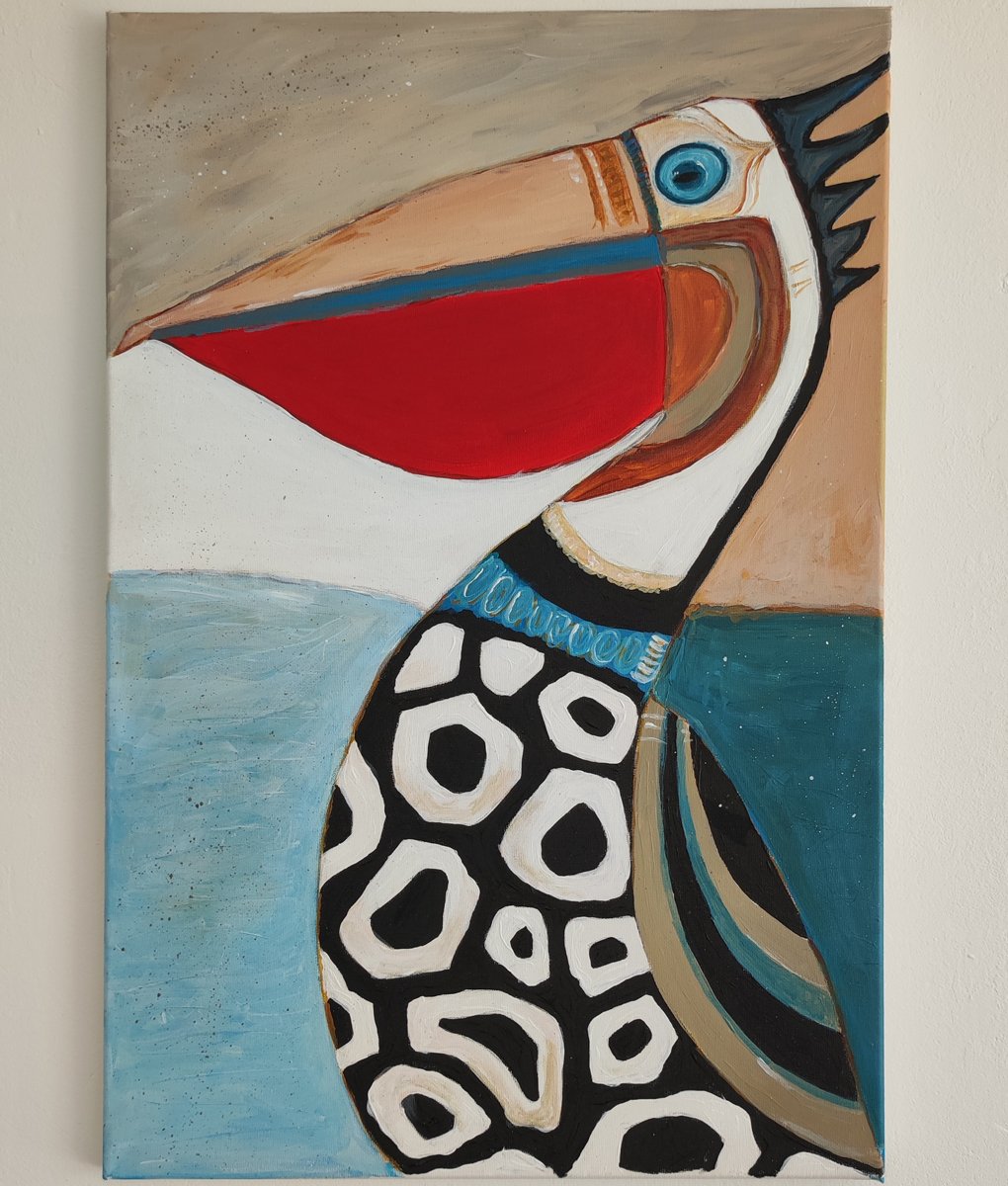 Картина Светланы на стене гамбургской квартиры Юрия. Фото из личного архива Юрия Шехватова