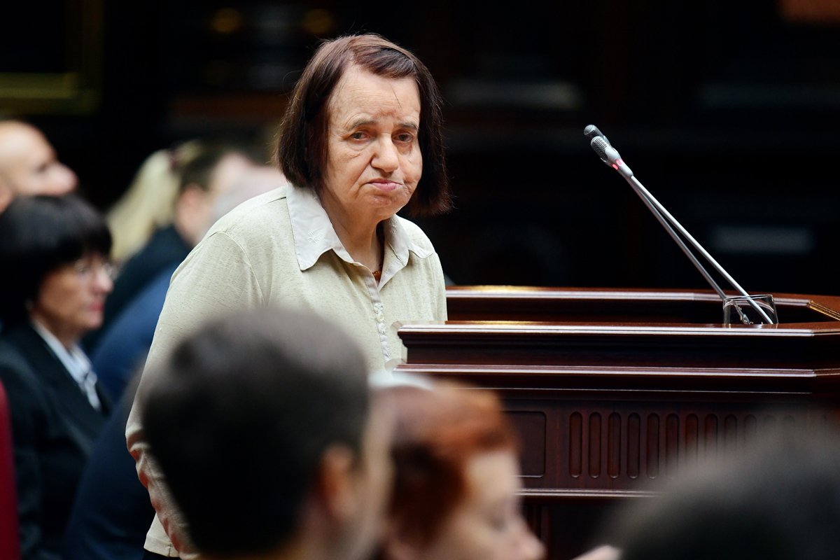 Елизавета Михайлова во время заседания Конституционного суда РФ, 22 октября 2019 года. Фото: Александр Коряков / Коммерсантъ / Sipa USA / Vida Press