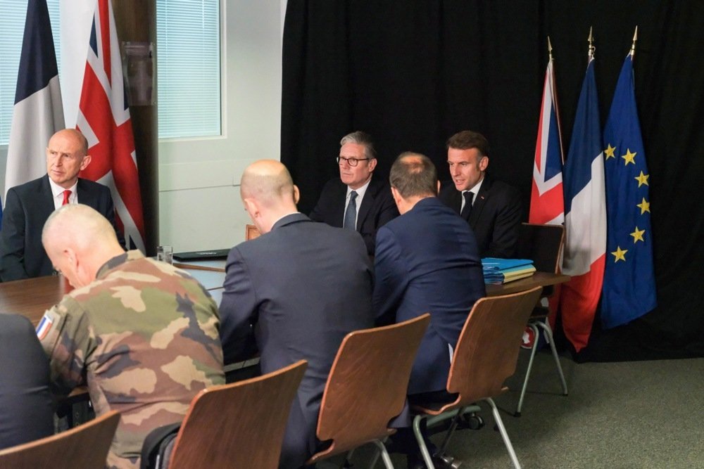 Встреча «Коалиции доброй воли» во время совместного военного визита в Нортвуде, пригороде Лондона, Великобритания, 10 июля 2025 года. Фото: Tom Skipp / EPA / POOL